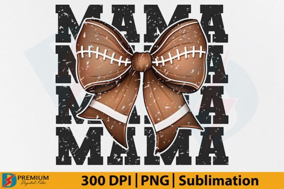 Download Coquette Football Mom PNG Retro Mama Bow - Football mom Collection
