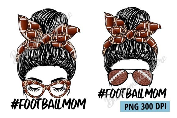 Download Football Mom Messy Bun Png - Football mom Collection