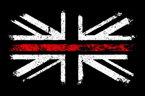 Download United Kingdom Flag with a Thin Red Line - United kingdom flag Collection